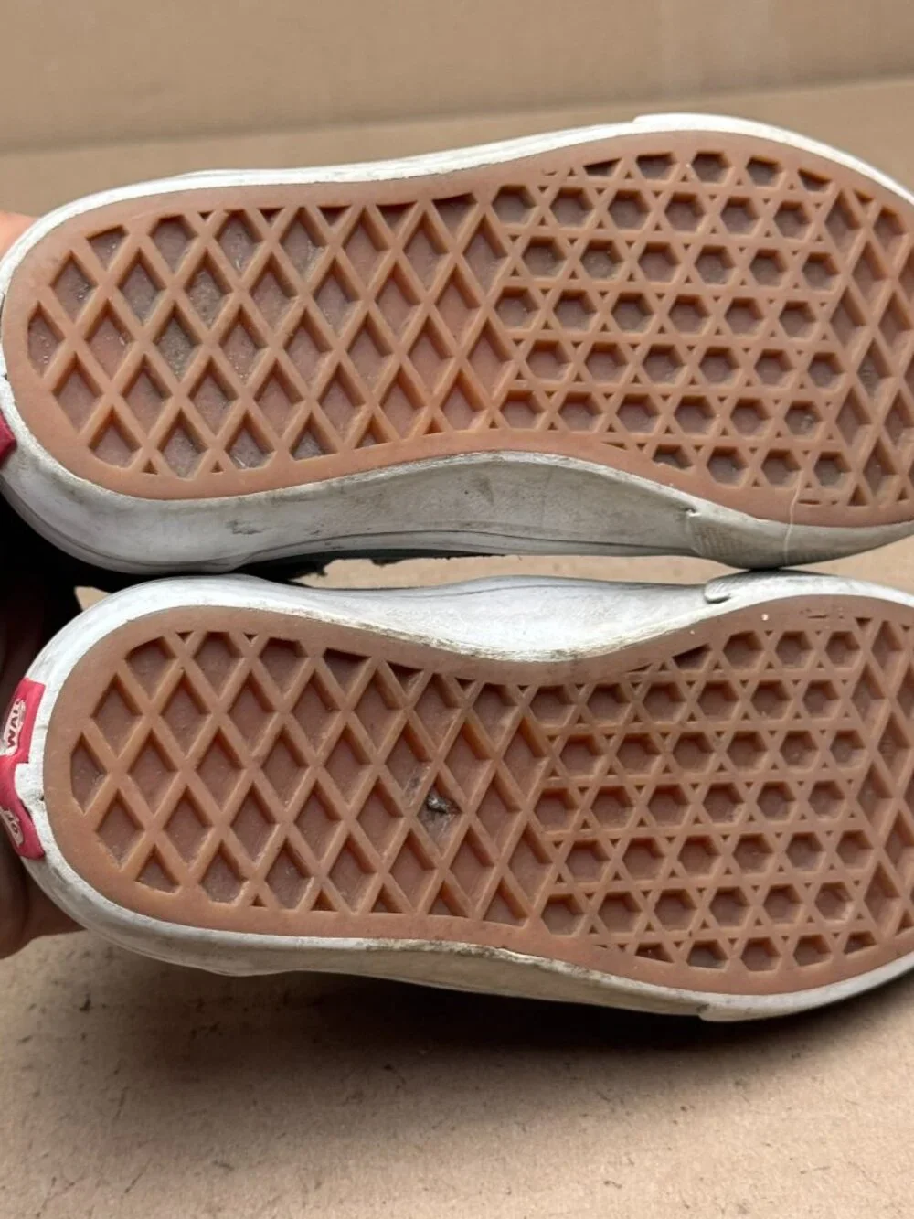 Kids' Vans Blue Canvas Hook and Loop Sneakers Size 12.5 Damage